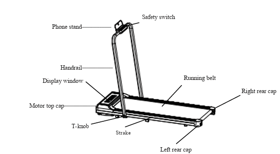 Sperax Sports XM-Q2F Walking Pad 2 in 1 Under Desk Treadmill 1