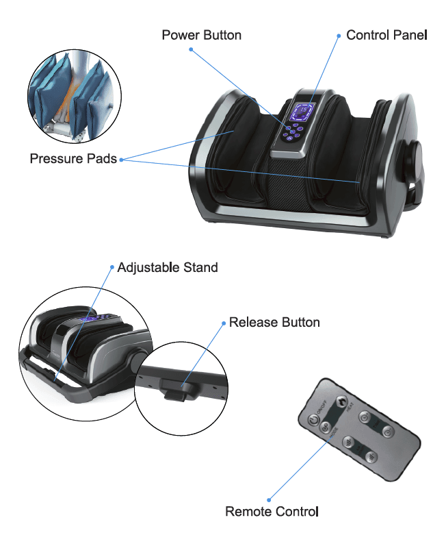 TISSCARE Shiatsu Foot and Calf Massager User Manual-4
