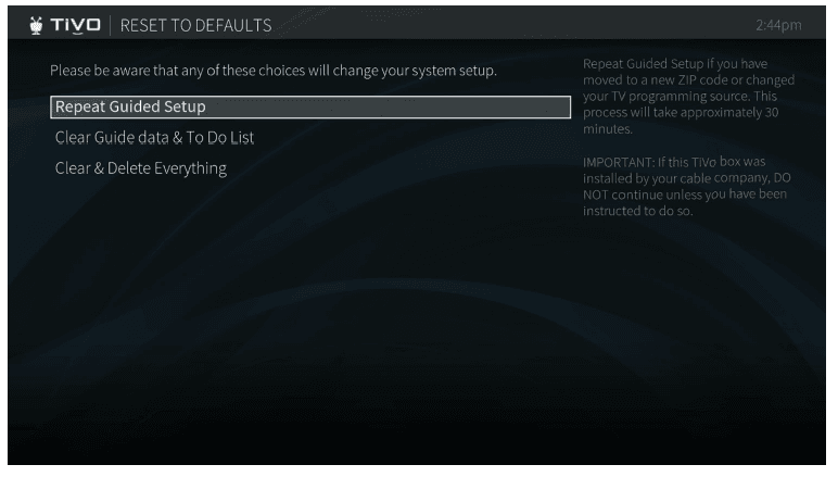 The Tivo Experience User Manual The Tivo Experience 18