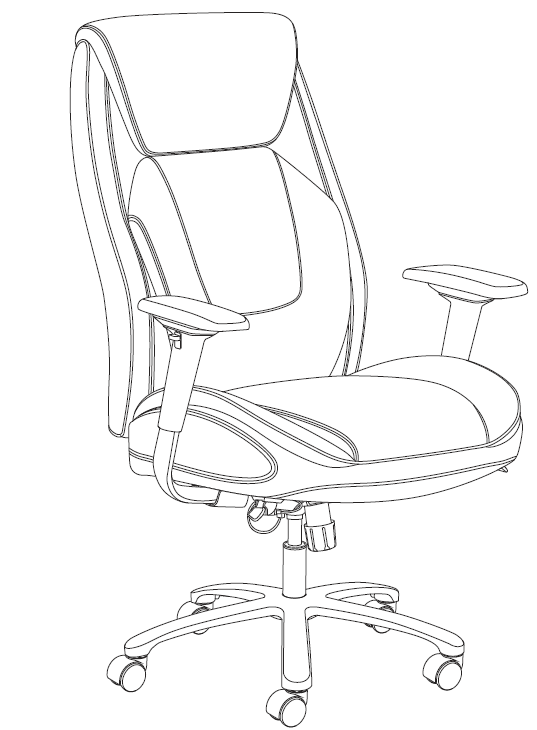 True Innovations SHAQUILLE O NEAL Nereus XXL Office Chair Assembly Instructions-11