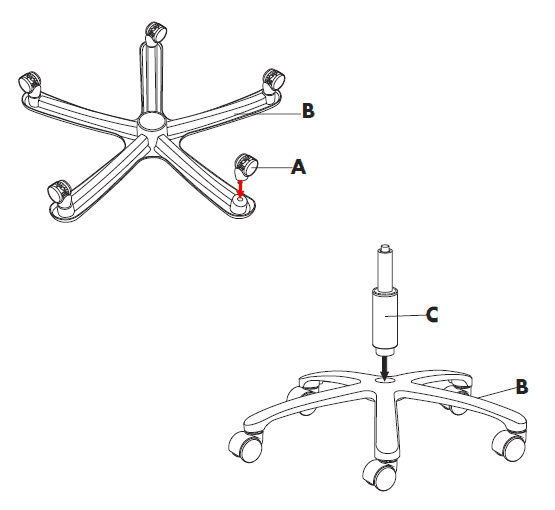 True Innovations SHAQUILLE O NEAL Nereus XXL Office Chair Assembly Instructions-3