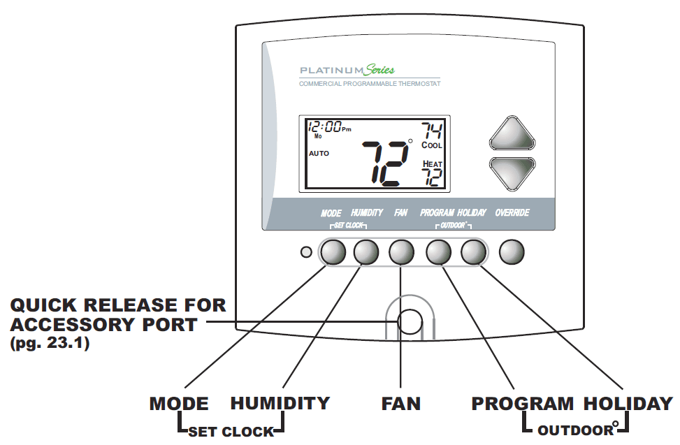 Venstar T2900 Slimline Commercial Digital Thermostat-6