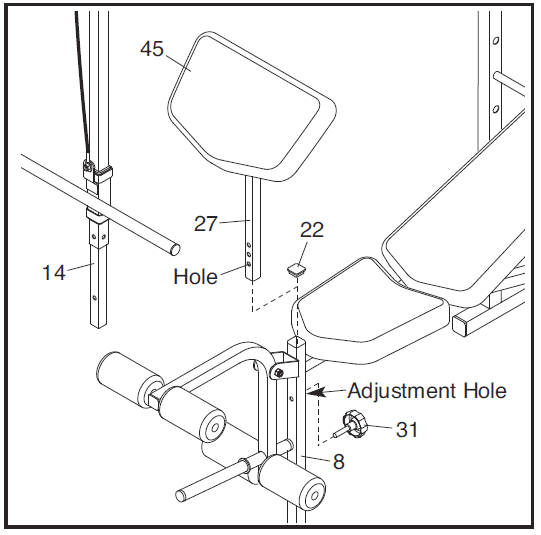 Weider Pro 125 Home Gym Weight Bench-15