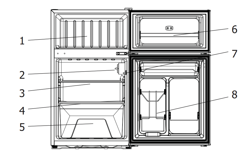 Whirlpool WH31S2E Two Door Mini Fridge User Manual Whirlpool WH31S2E Two Door Mini Fridge 2