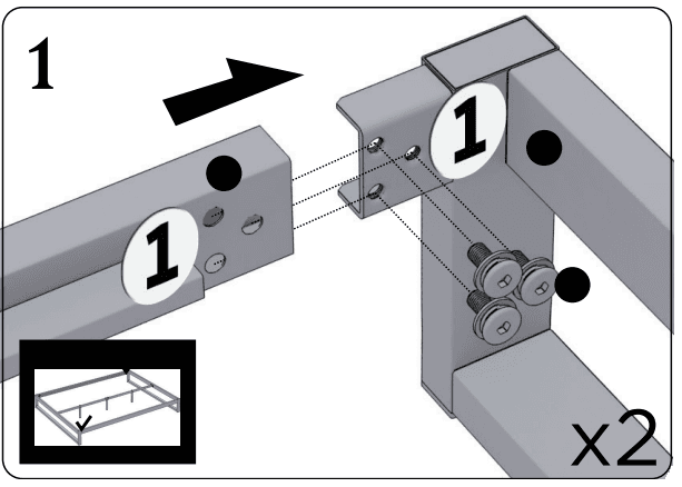 ZINUS Trisha 7 Inch Metal Platform Bed Frame Installation Instructions-3