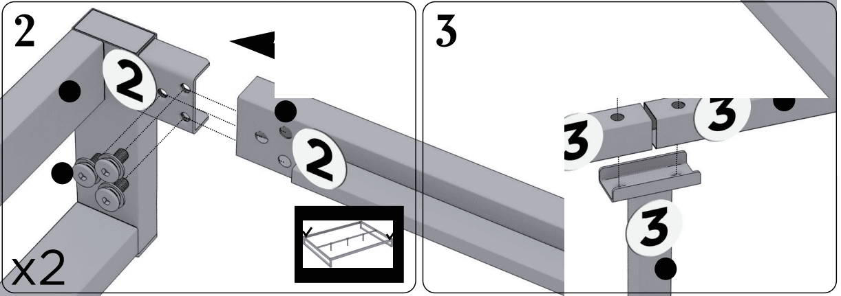 ZINUS Trisha 7 Inch Metal Platform Bed Frame Installation Instructions-4