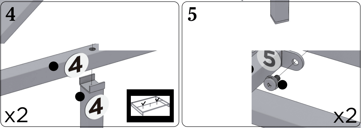 ZINUS Trisha 7 Inch Metal Platform Bed Frame Installation Instructions-5
