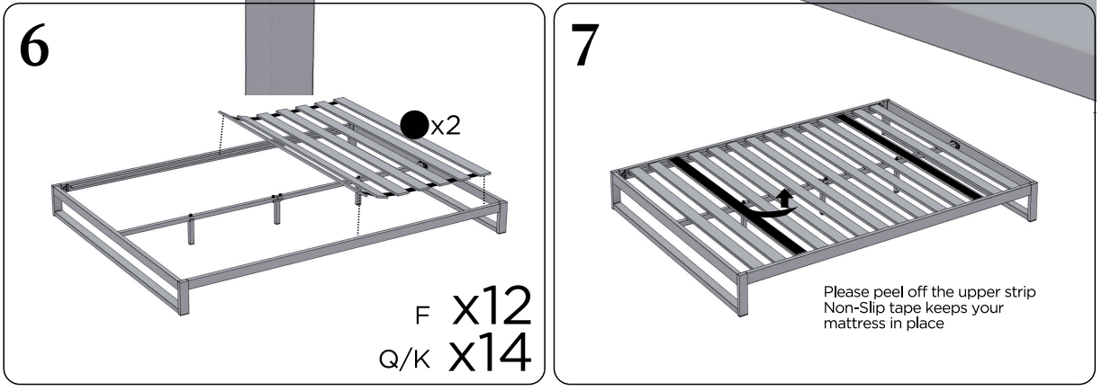 ZINUS Trisha 7 Inch Metal Platform Bed Frame Installation Instructions-6