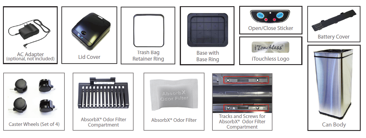 iTouchless DZT13P Sensor Trash Can with Deodorizer-9