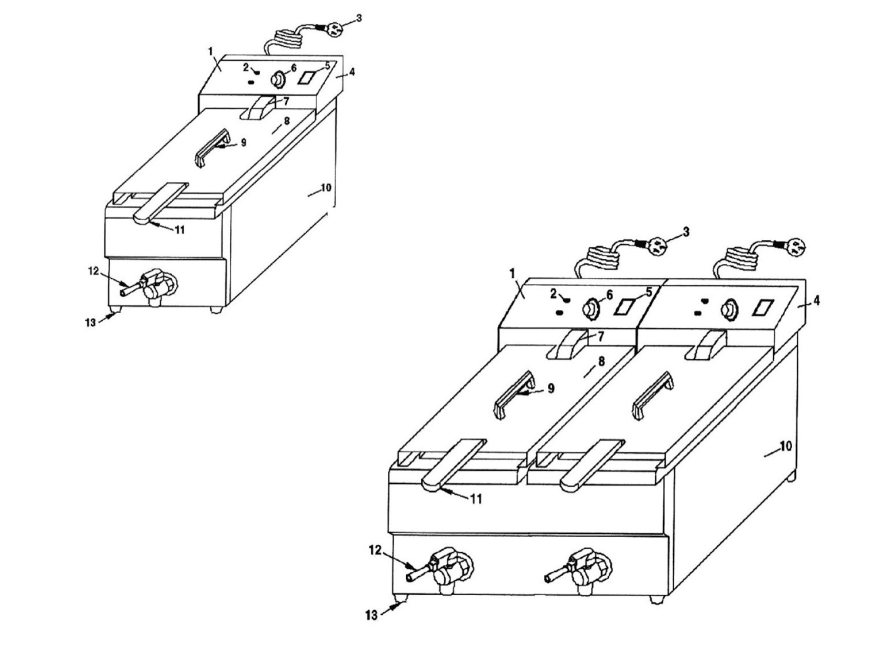 Adcraft DF-12L Countertop Electric Deep Fryer User Manual Adcraft DF-12L Countertop Electric Deep Fryer 1