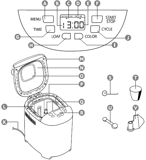 Amazon Basics BM1349 Programmable Bread Maker User Manual Amazon Basics BM1349 Programmable Bread Maker-description