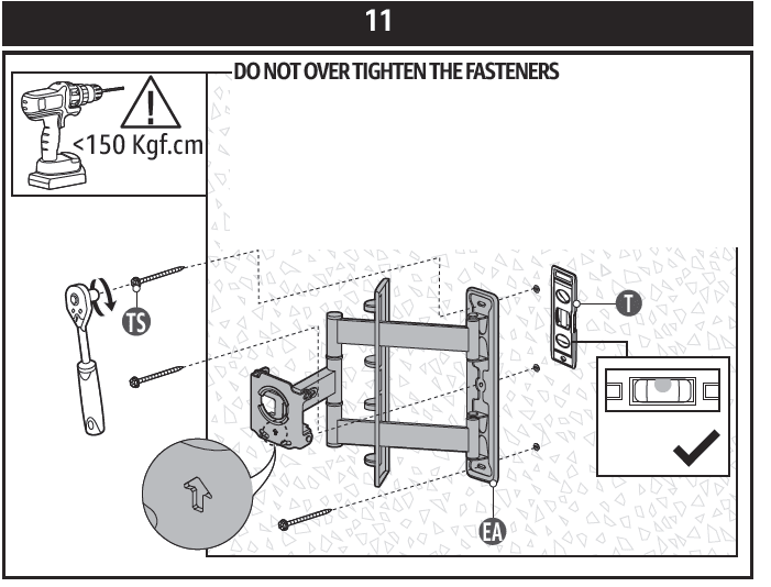 Amazon Basics Full Motion Articulating TV Wall Mount User Guide Amazon Basics Full Motion Articulating TV Wall Mount User Guide-7