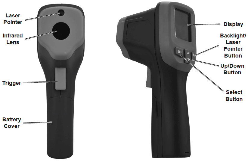 Ames Instruments 63985 Infrared Laser Thermometer Instructions Manual-1
