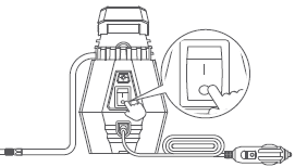 AstroAI 150PSI Tire Inflator Air Compressor Portable Air Pump-power cord
