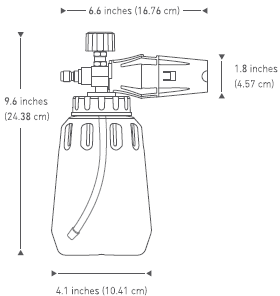 AstroAI ASIKFCWR Wide Neck Plastic Foam Cannon-Product size