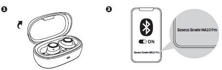 Baseus Bowie MA10 TWS Wireless Earbuds-pairing