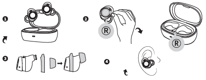 Baseus Bowie MA10 TWS Wireless Earbuds-wearing