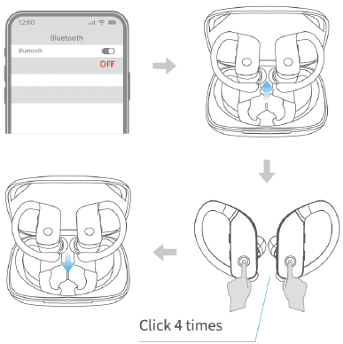 Bmani T16 Wireless Sports Earbuds-reset