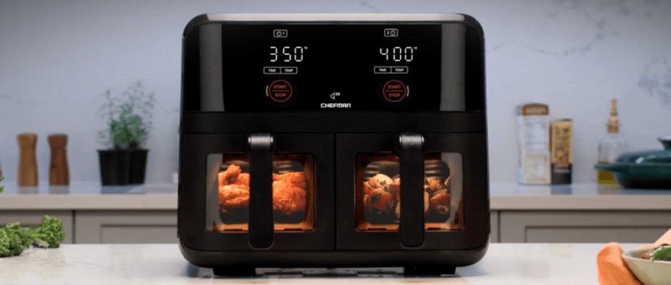 CHEFMAN 6 Quart TurboFry Dual Basket Air Fryer Oven-featured