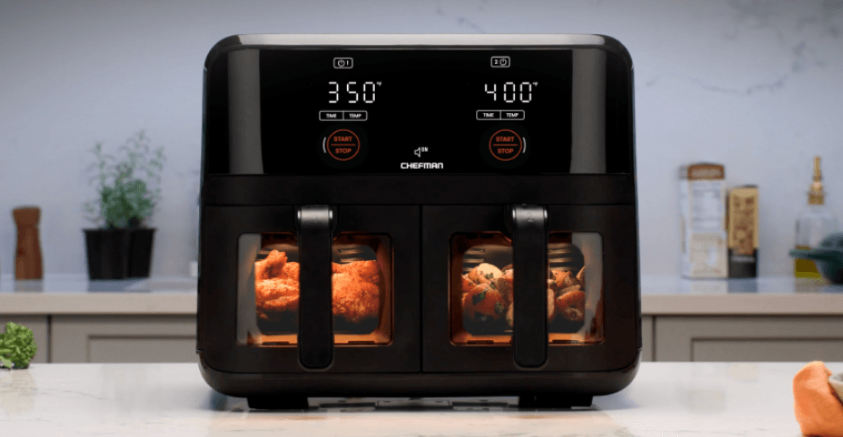 CHEFMAN 6 Quart TurboFry Dual Basket Air Fryer Oven User Manual CHEFMAN 6 Quart TurboFry Dual Basket Air Fryer Oven-featured