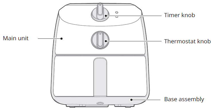 COMFEE CAF201 Compact 2 Quart Air Fryer-1