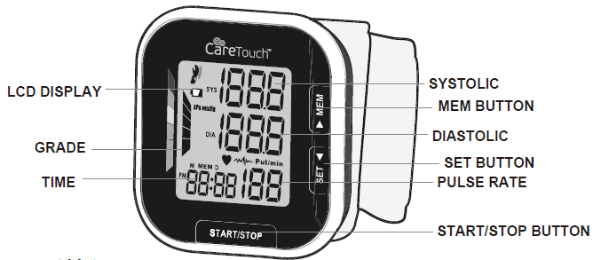 Care Touch Platinum Wrist Blood Pressure Monitor User Manual Care Touch Platinum Wrist Blood Pressure Monitor User Manual-3