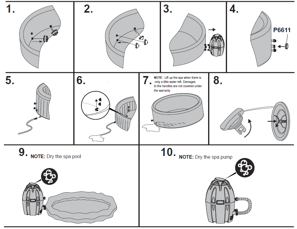 Coleman Saluspa Bahamas Inflatable Hot Tub Spa Owners Manual-19
