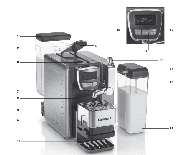 Cuisinart EM-25 Espresso-Cappuccino and Latte Machine User Manual Cuisinart EM-25 Espresso-Cappuccino and Latte Machine 1