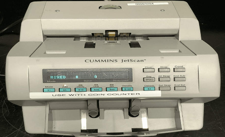Cummins Allison JetScan One-Pocket Money Counter and Currency Scanner Manual-feat