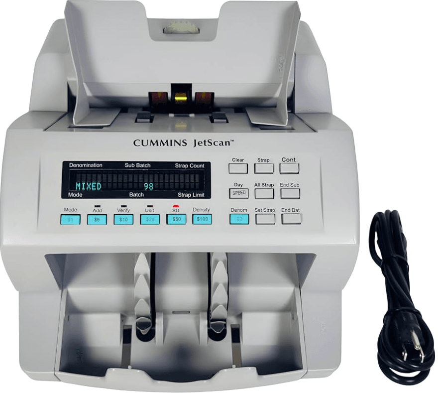 Cummins Allison JetScan One-Pocket Money Counter and Currency Scanner Manual-main
