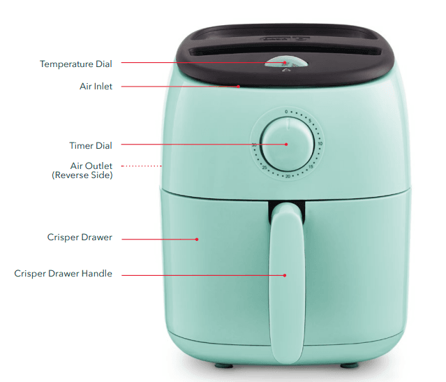 DASH Tasti-Crisp DCAF200 Electric Air Fryer Oven-5