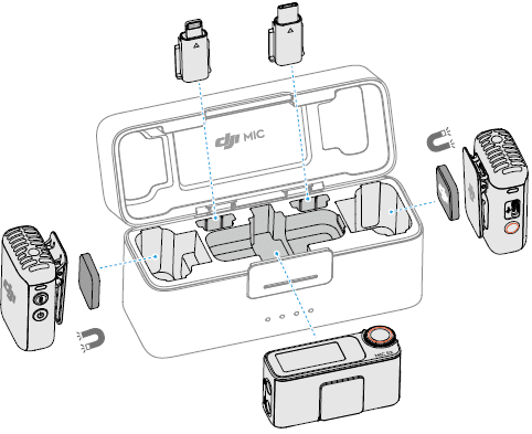 DJI Mic 2 Wireless Microphone-storing