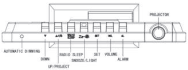 EN8827 Digital Projection Alarm Clock User Instructions Manual EN8827 Digital Projection Alarm Clock-features button