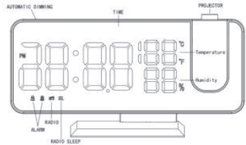 EN8827 Digital Projection Alarm Clock User Instructions Manual EN8827 Digital Projection Alarm Clock-features