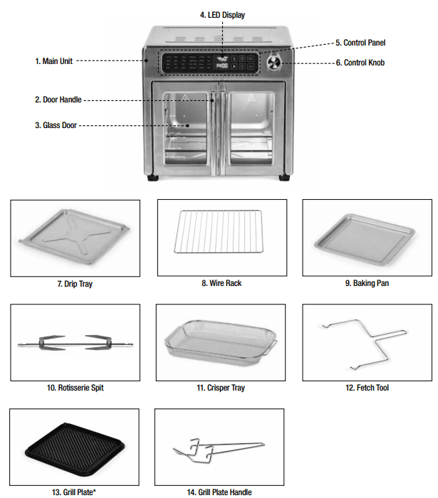 Emeril Lagasse XL 26QT French Door Air Fryer Toaster Oven 1