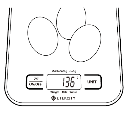 Etekcity EK6015 Digital Food Kitchen Scale 5