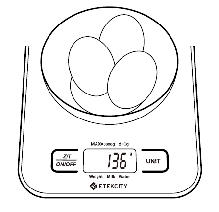 Etekcity EK6015 Digital Food Kitchen Scale 8