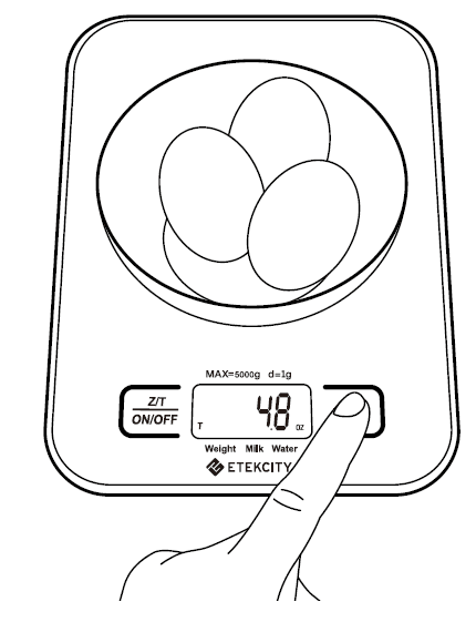 Etekcity EK6015 Digital Food Kitchen Scale 9