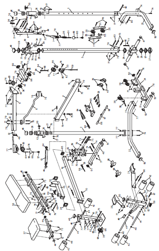 Gold's Gym GGBE29922 XR 30 Bench Home Gym-exploded drawing