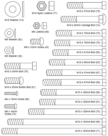 Gold's Gym GGBE29922 XR 30 Bench Home Gym-part identification