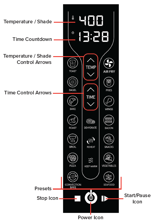 Gourmia Toaster GTF7460 Oven Air Fryer Combo-3
