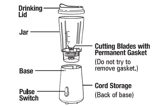 Hamilton Beach 51101AV Personal Blender User Manual | ManualsLibraryy