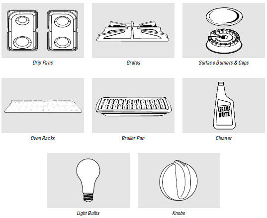 Hotpoint RGB790CEKCC 30 Inch Free Standing Gas Range-accessories