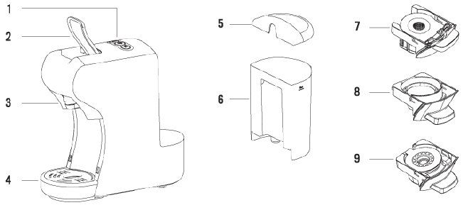 IKOHS POTTS Compact Multi Capsule Coffee Machine User Manual IKOHS POTTS Compact Multi Capsule Coffee Machine-parts