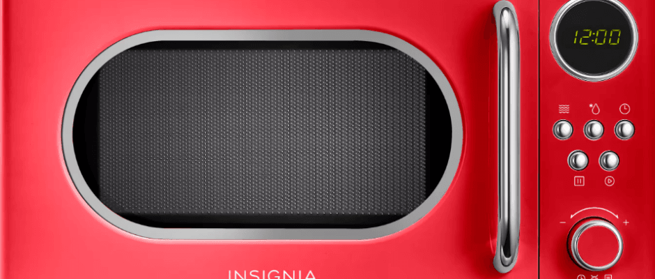 Insignia NS-MWR07R2 Retro Microwave Oven-featured