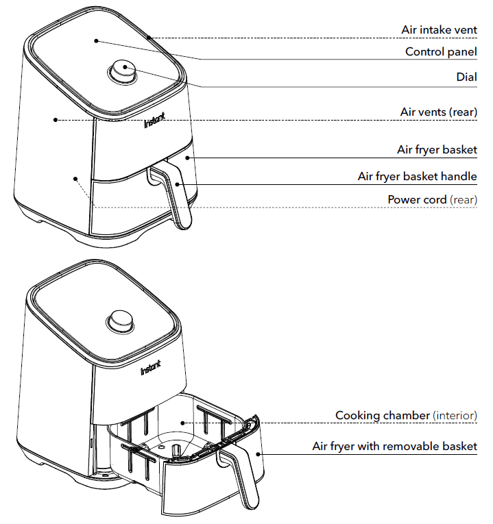 Instant Pot Vortex 2QT Mini Air Fryer User Manual-1
