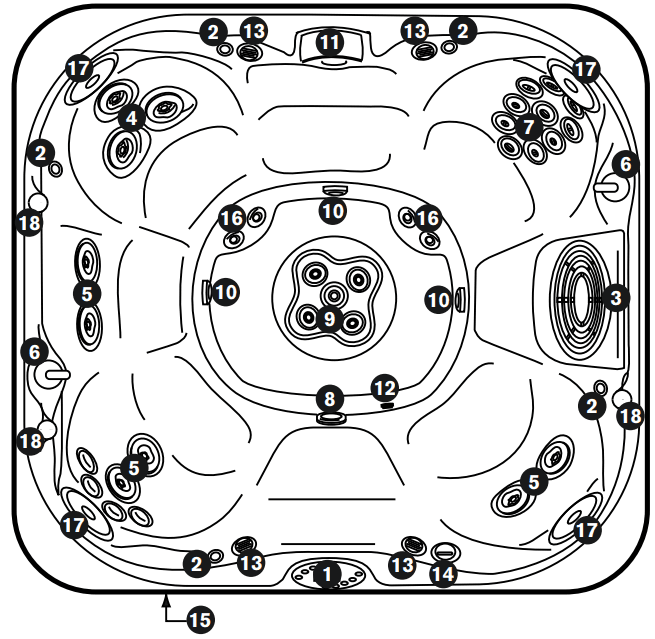 Jacuzzi J-315 Comfort Hot Tub with Lounger 3
