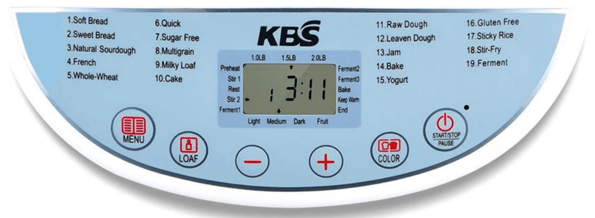 KBS MBF-020 Automatic Bread Maker User Manual KBS MBF-020 Automatic Bread Maker 4