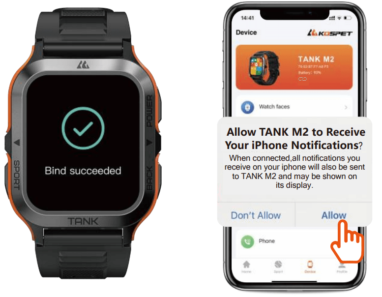 KOSPET Tank M2 Smartwatch 12