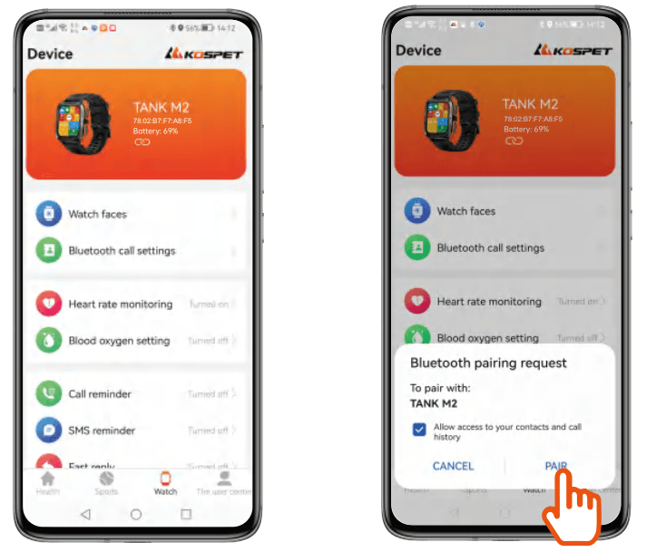 KOSPET Tank M2 Smartwatch 20